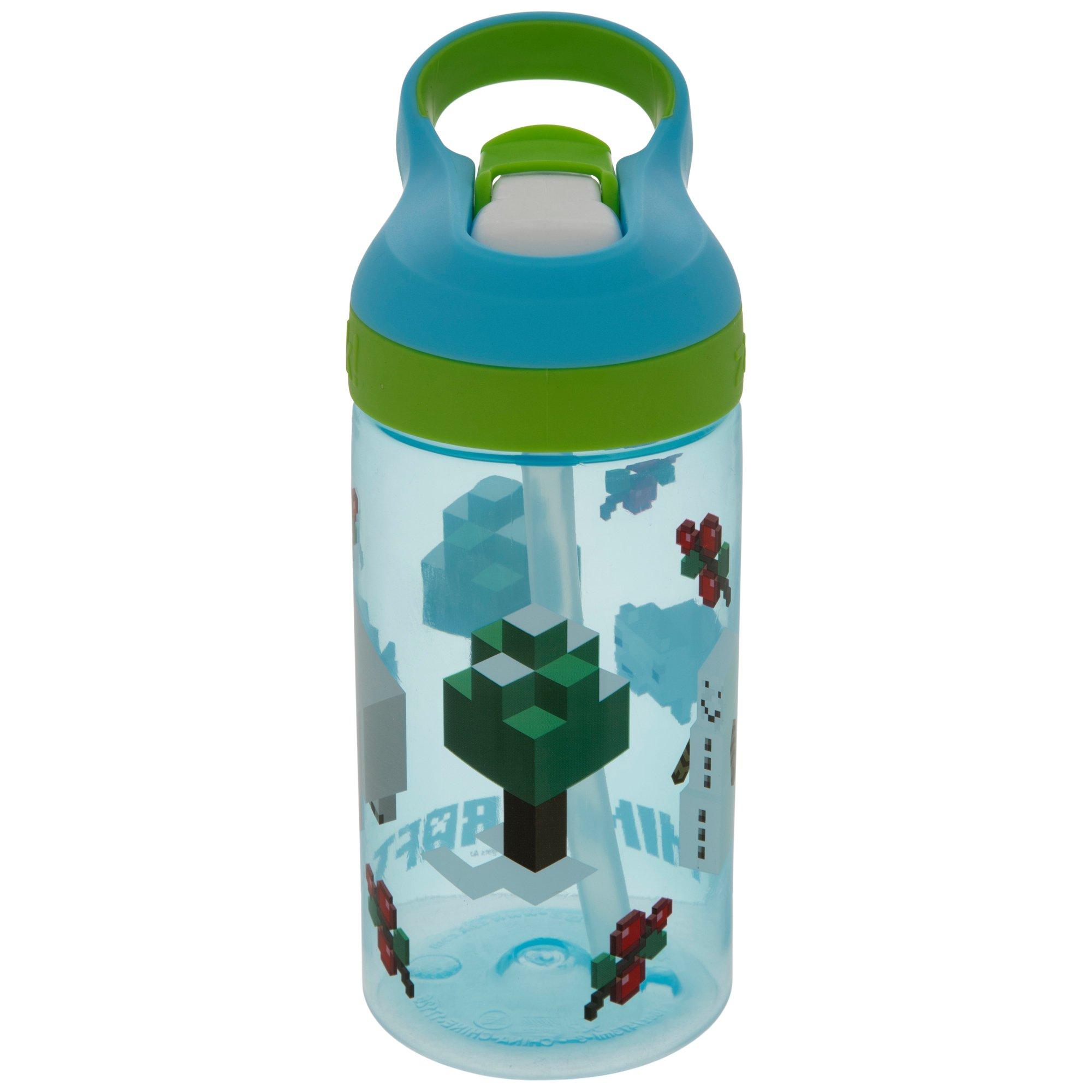  Zak Designs Minecraft Kids Water Bottle with Straw and