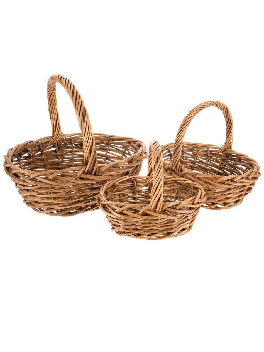 Dark Brown Oval Willow Basket Set | Hobby Lobby