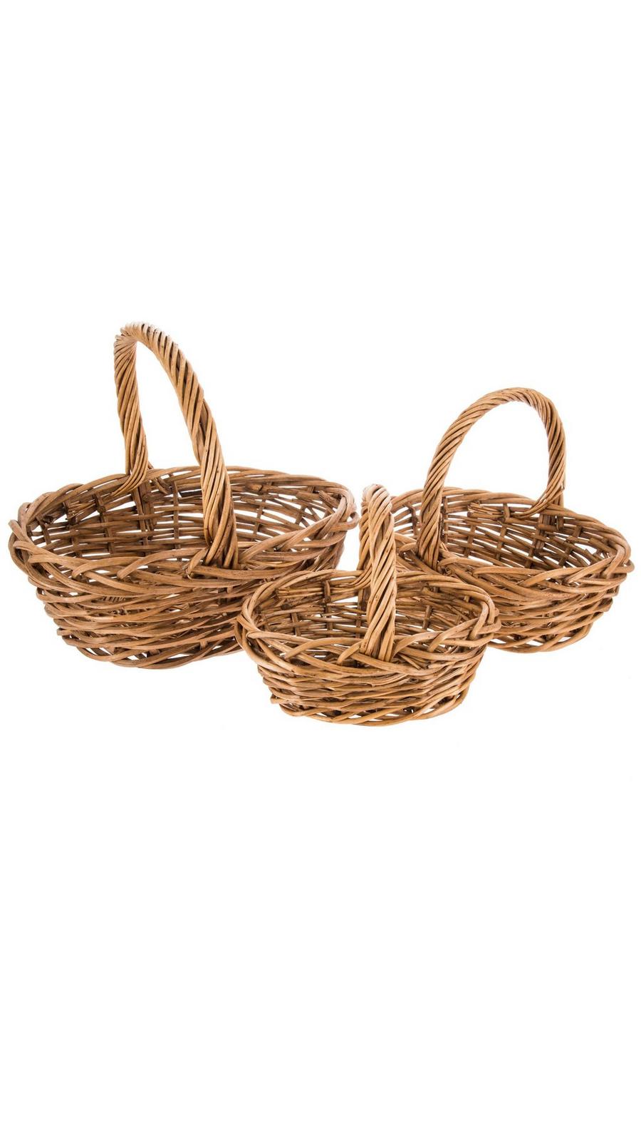 Dark Brown Oval Willow Basket Set | Hobby Lobby | 541193