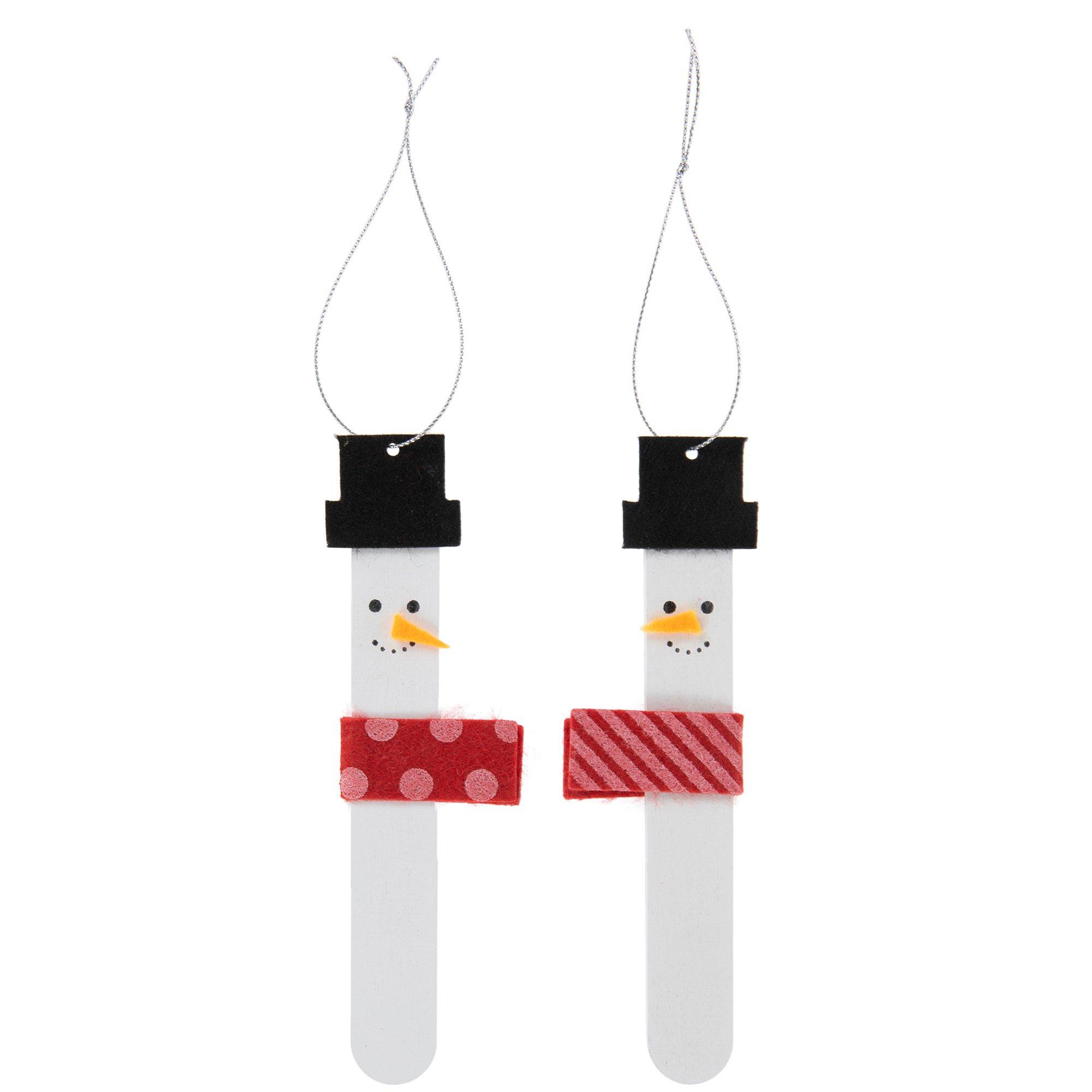 Snowman Popsicle Ornament Craft Kit Hobby Lobby 5431879