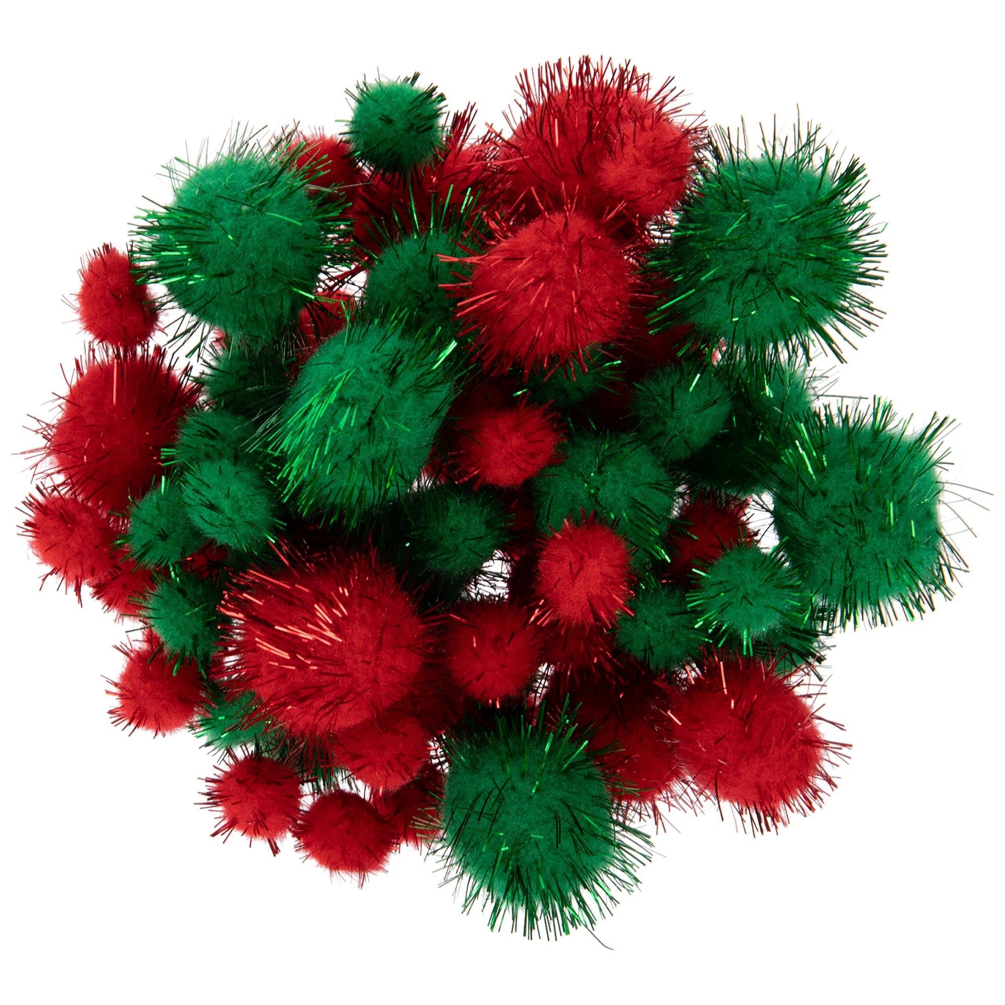 Blue & Green Plush Pom Pom Key Ring, Hobby Lobby