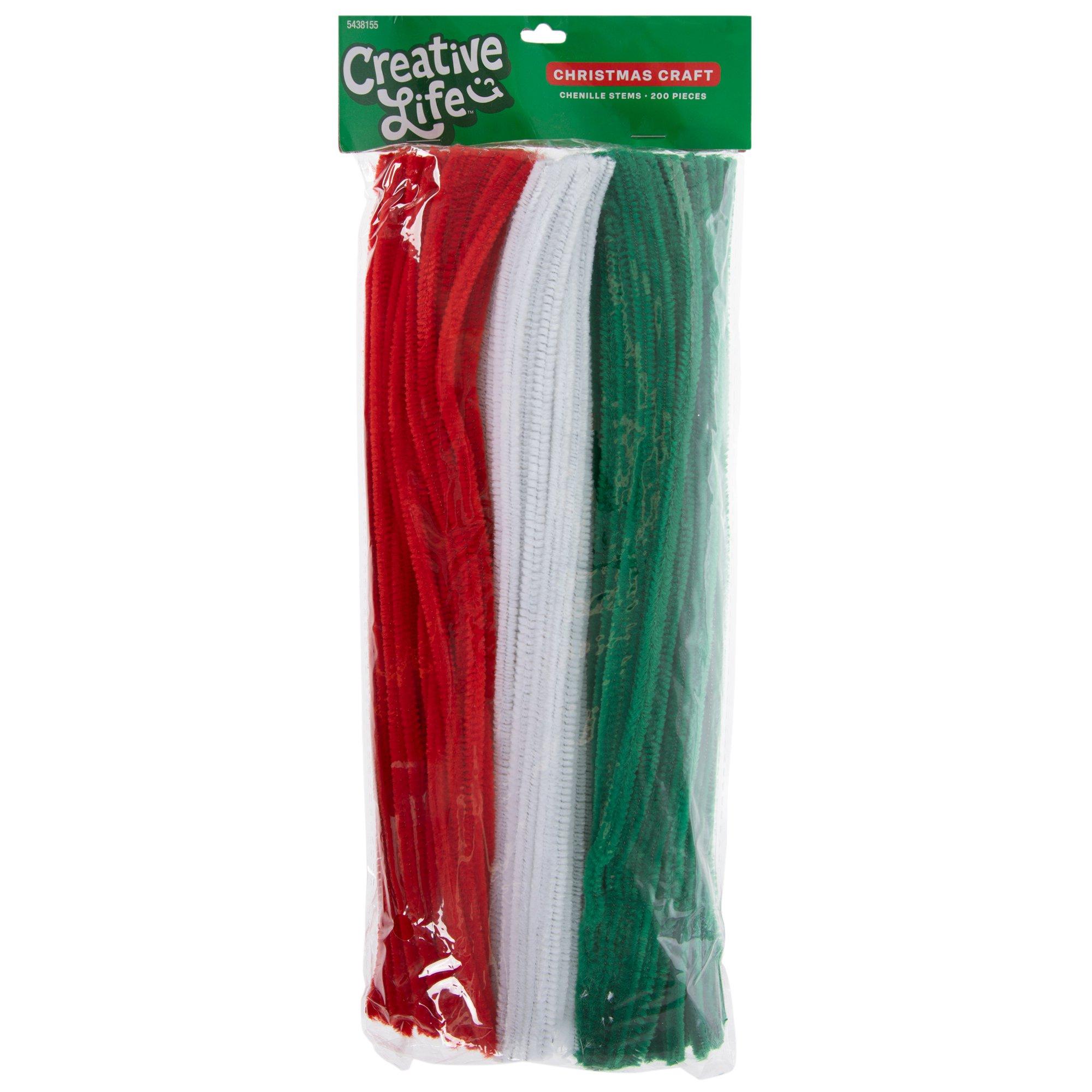 Red, White & Green Chenille Stems view 1