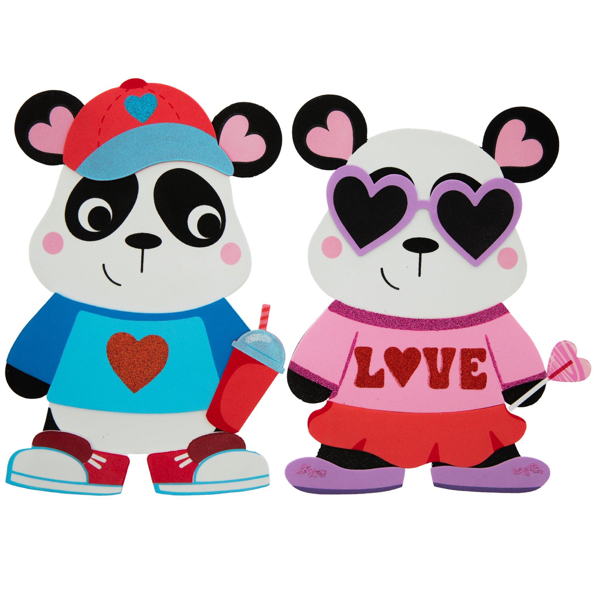 Valentine Animals & Hearts Foam Stickers 