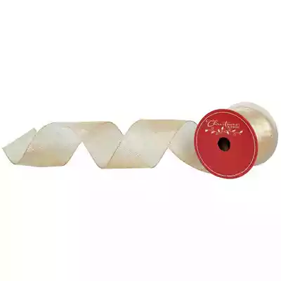 Gold Metallic Wired Edge Sheer Ribbon - 2 1/2 Gold Metallic Wired Edge Sheer Ribbon - 2 1/2