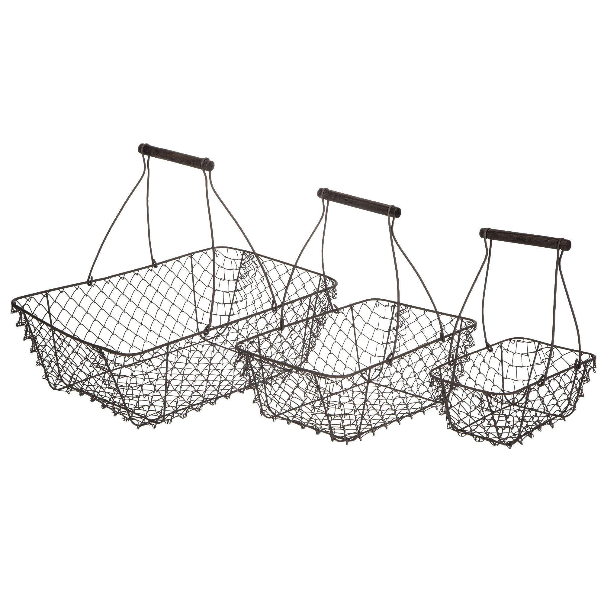 Brown Rectangle Wire Basket Set Hobby Lobby 545616