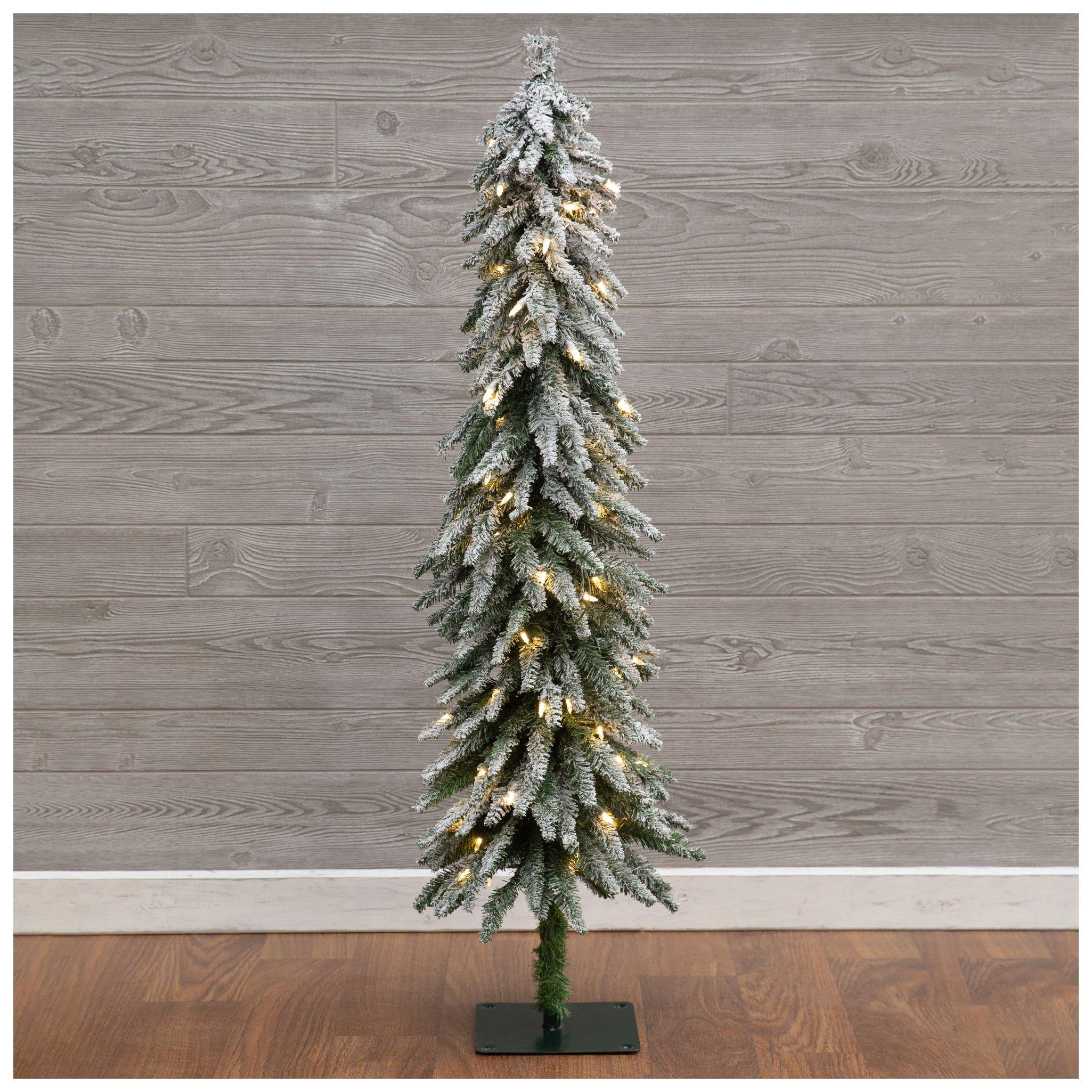 Flocked Alpine PreLit Christmas Tree 4' Hobby Lobby 5466016