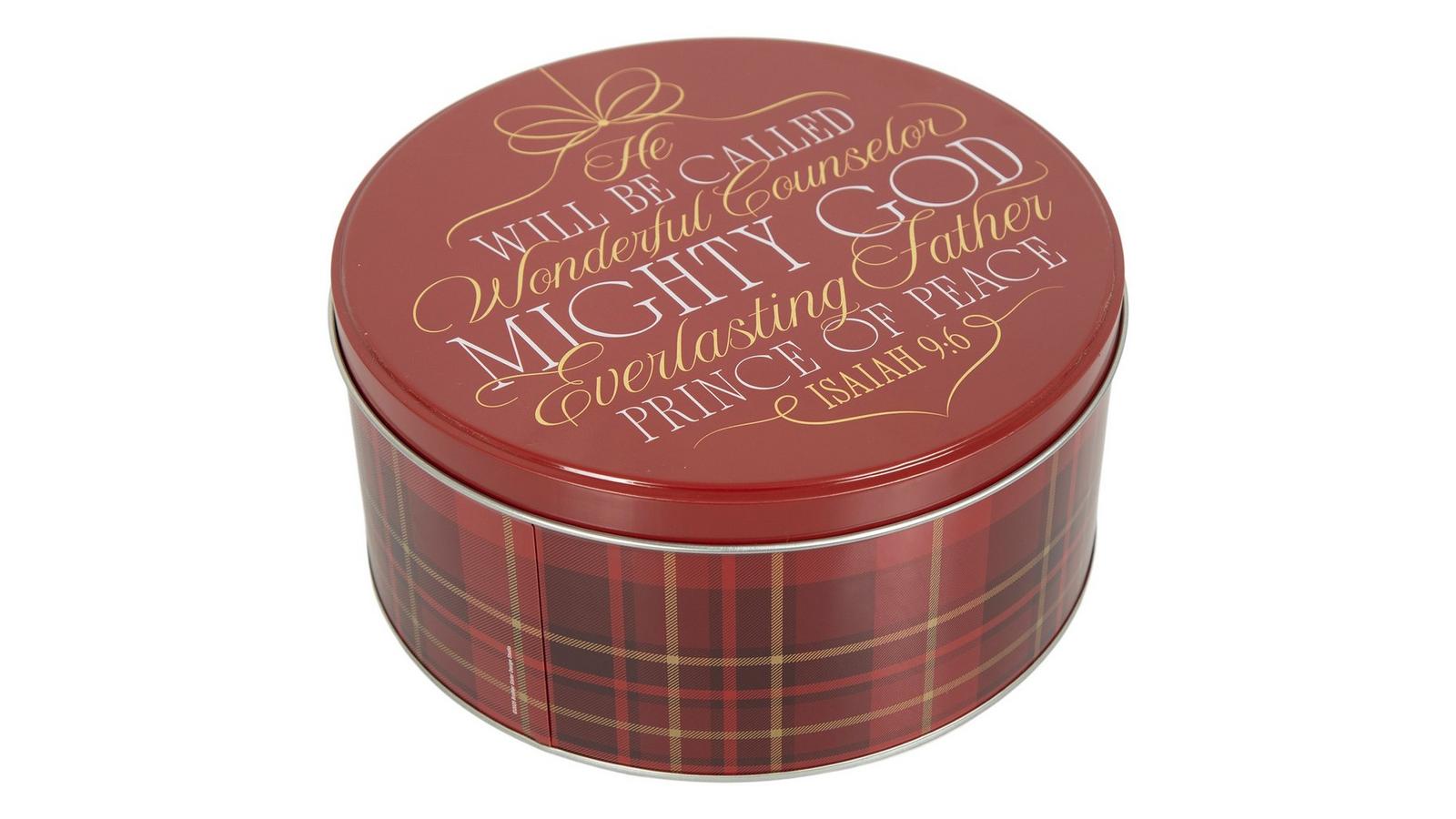 Isaiah 9:6 & Plaid Cookie Tin | Hobby Lobby | 5467360