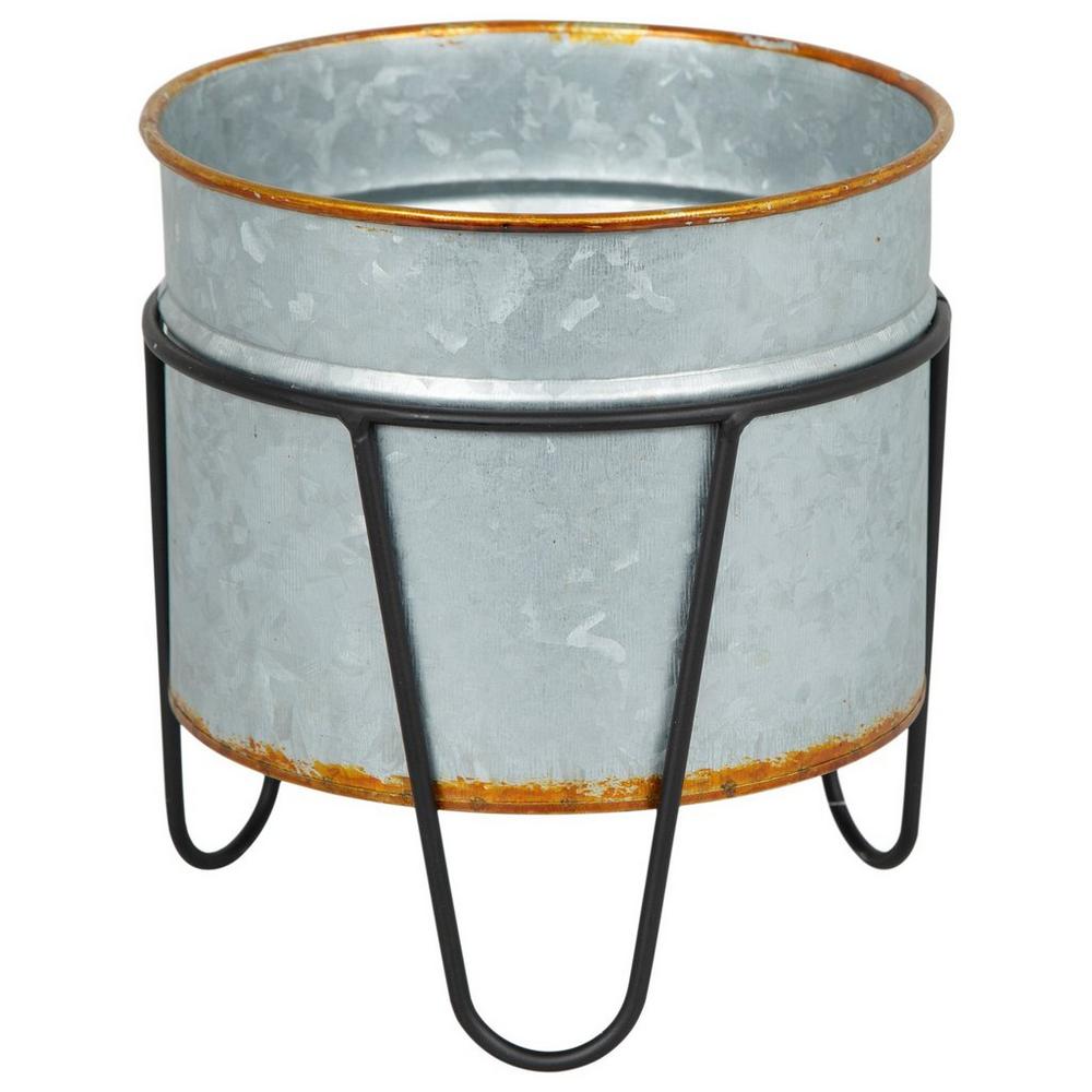 Round Galvanized Metal Planter | Hobby Lobby | 5482997
