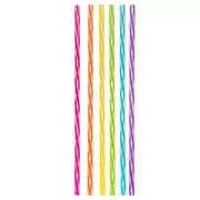Neon Striped Straws