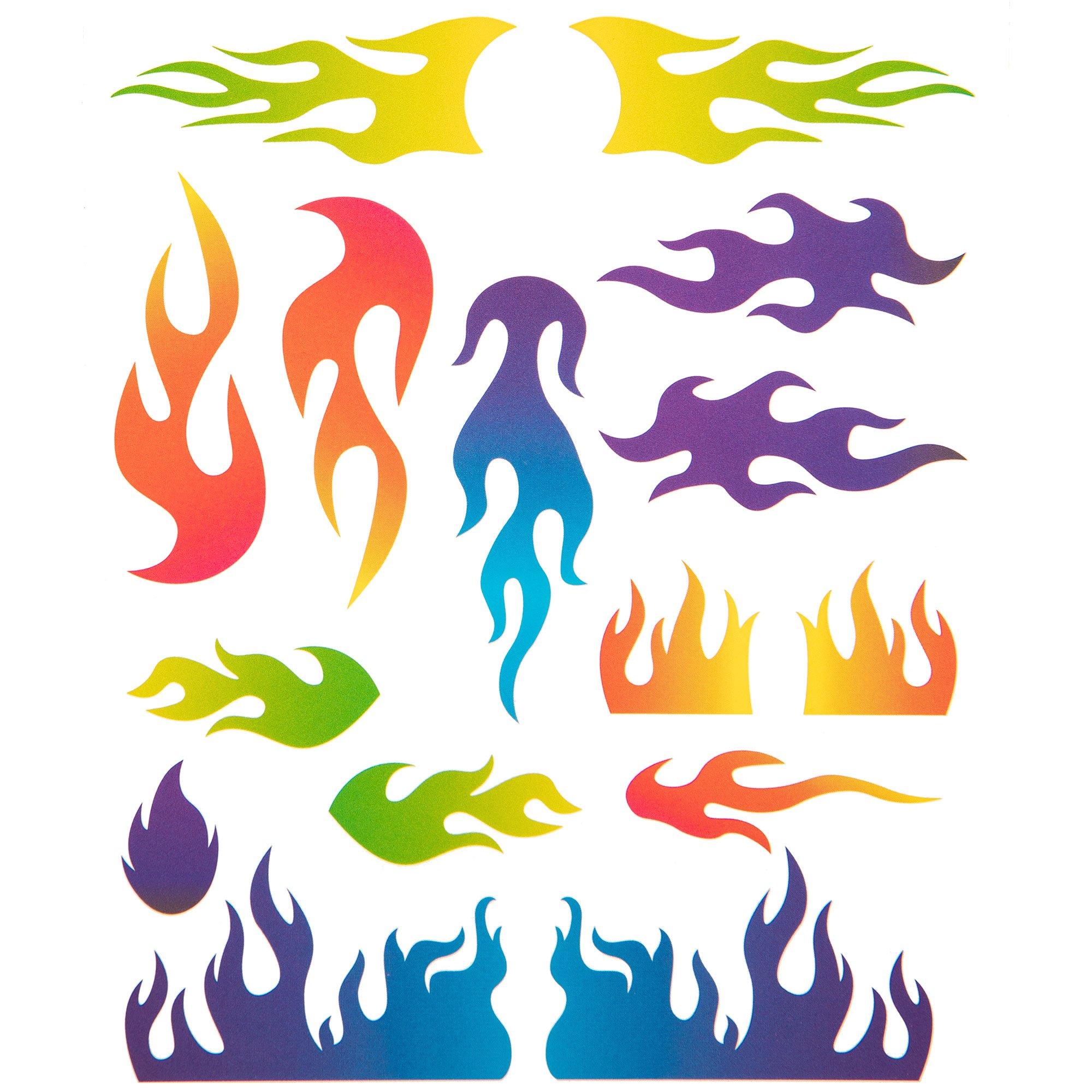 Flames Derby Car Dry Transfer Decals, Hobby Lobby, Pinewood Derby Decals