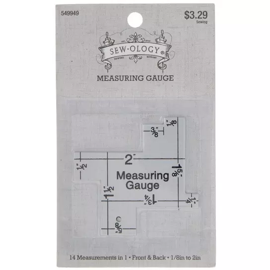 1 Piece Sewing Gauge Metal Slide Gauge Sewing Measuring Tool Quilting Gauge  Ruler For Knitting Suppl