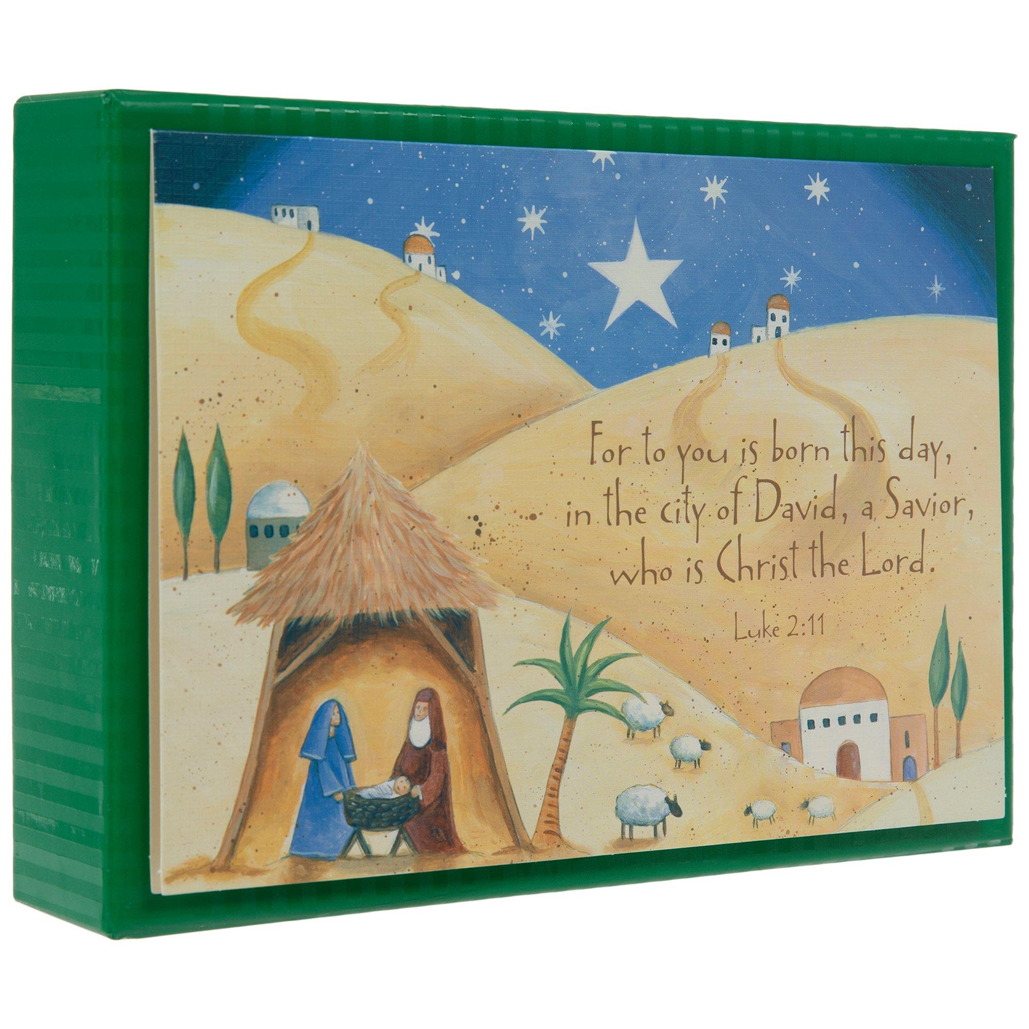 Luke 2:11 Christmas Cards & Envelopes view 1