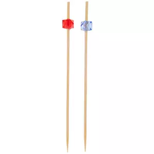 Red, Clear & Blue Bamboo Picks