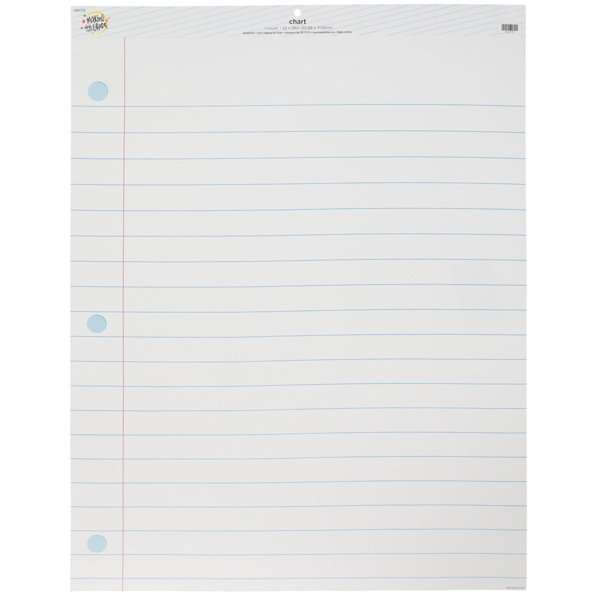 Notebook Paper Chart view 1