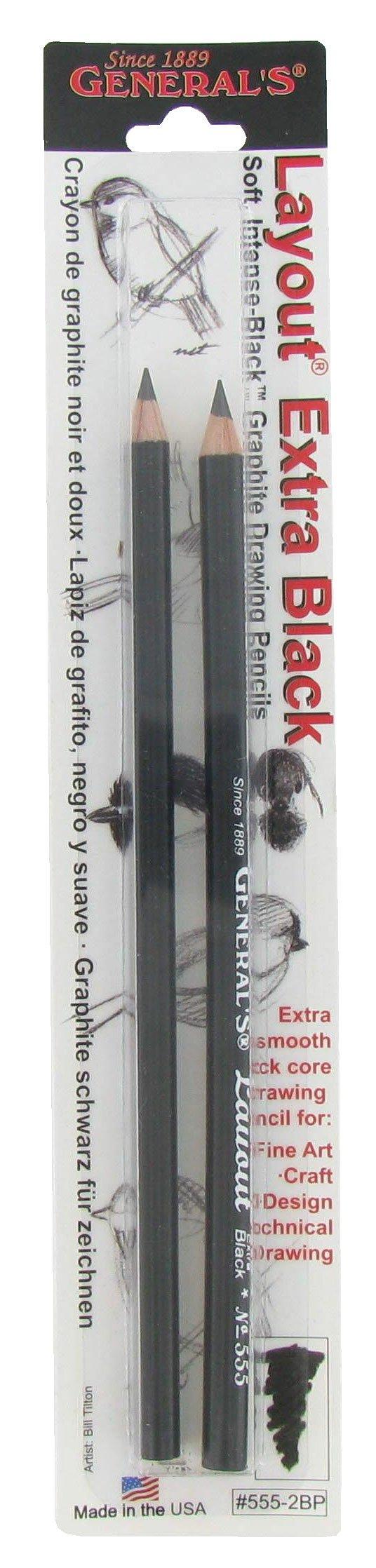 General's Layout Extra Black Pencils 12-Count Package