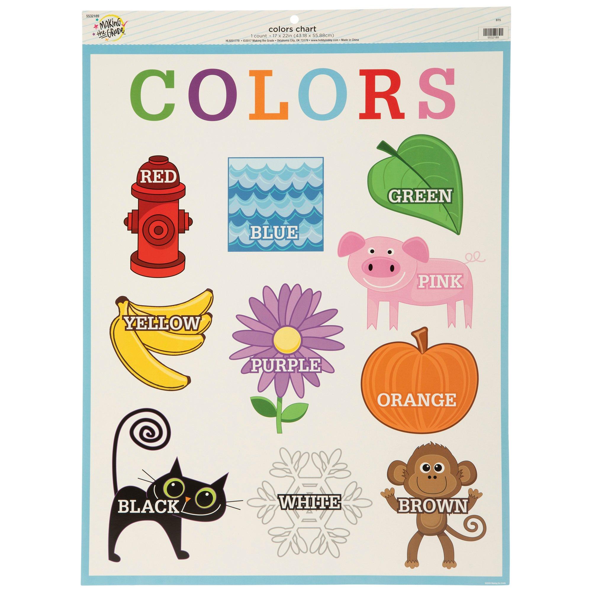 Basic Color Chart For Kids Free Printable Color Chart For Preschool