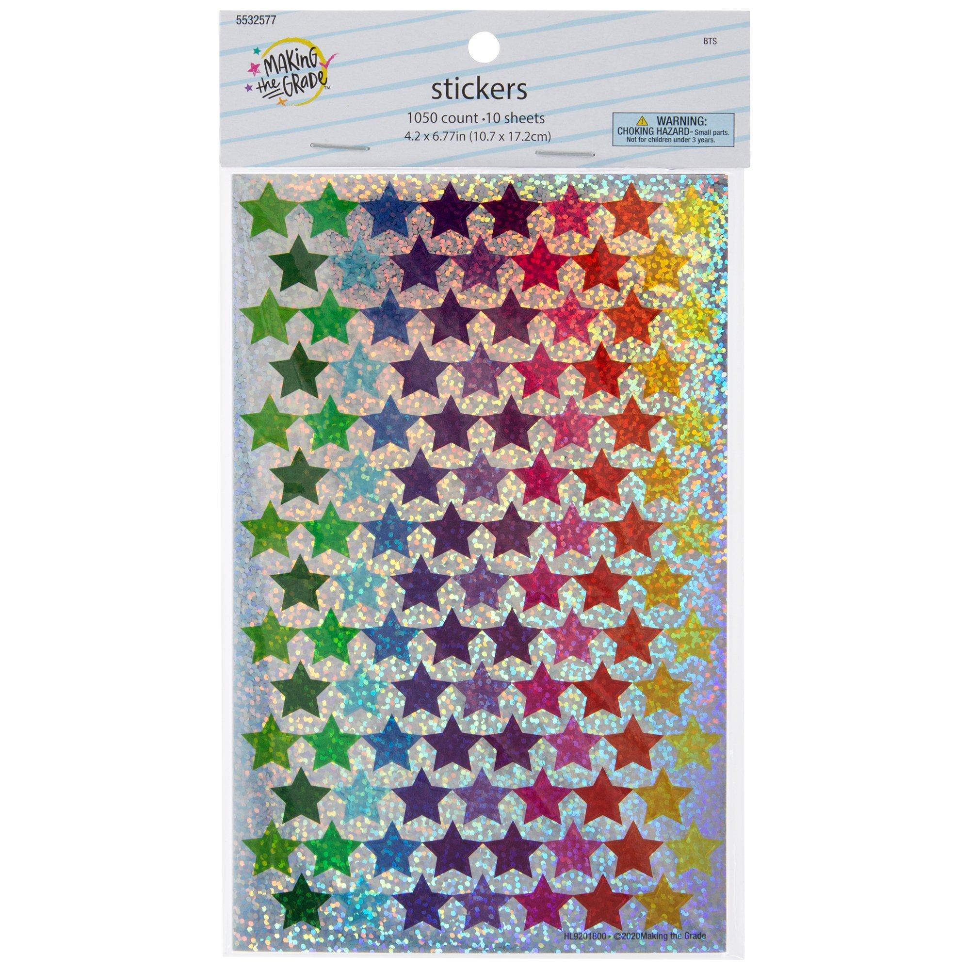 Multi-Color Sparkle Stars Stickers | Hobby Lobby | 5532577