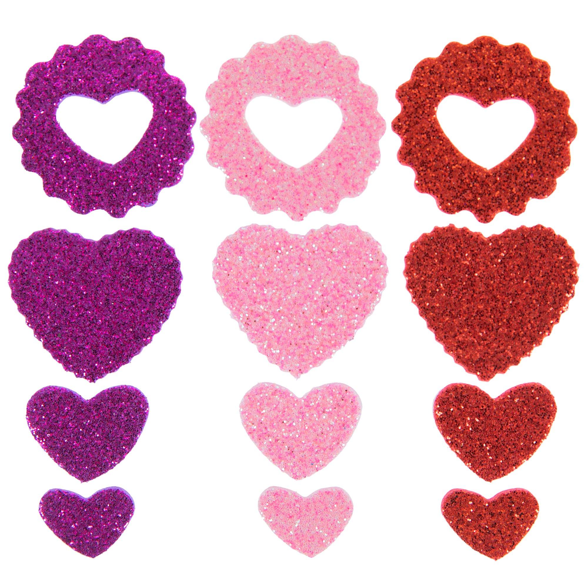 Valentine's Day Iridescent & Glitter Heart Foam Stickers by Creatology | Michaels