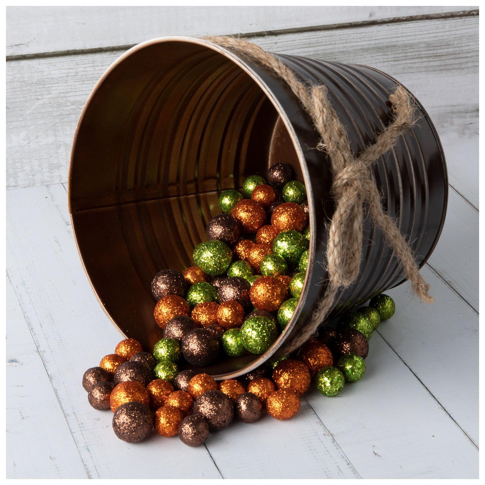 Brown, Orange & Green Glitter Ball Filler Hobby Lobby 5541719