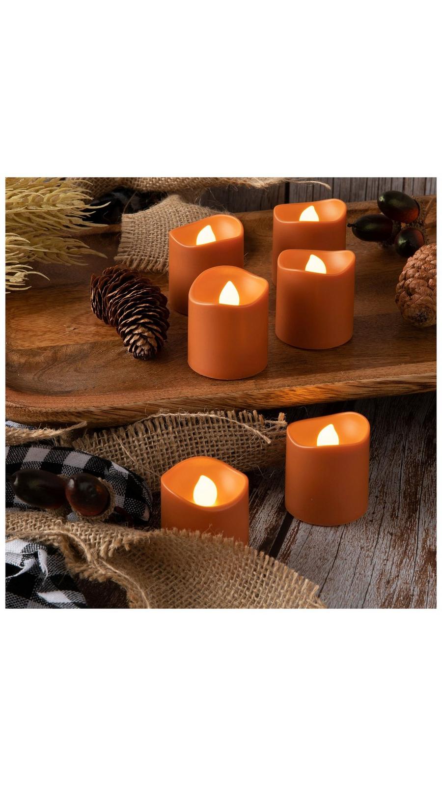 Orange LED Votive Candles | Hobby Lobby | 5541792