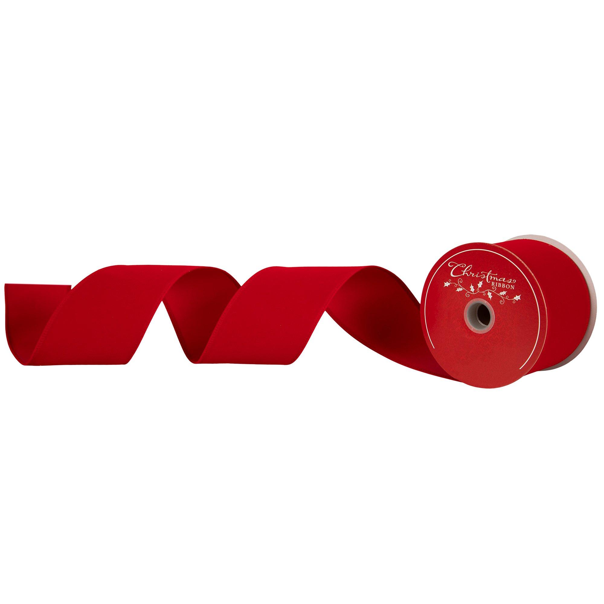Red Velvet Wired Edge Ribbon 2 1/2" Hobby Lobby 5545835