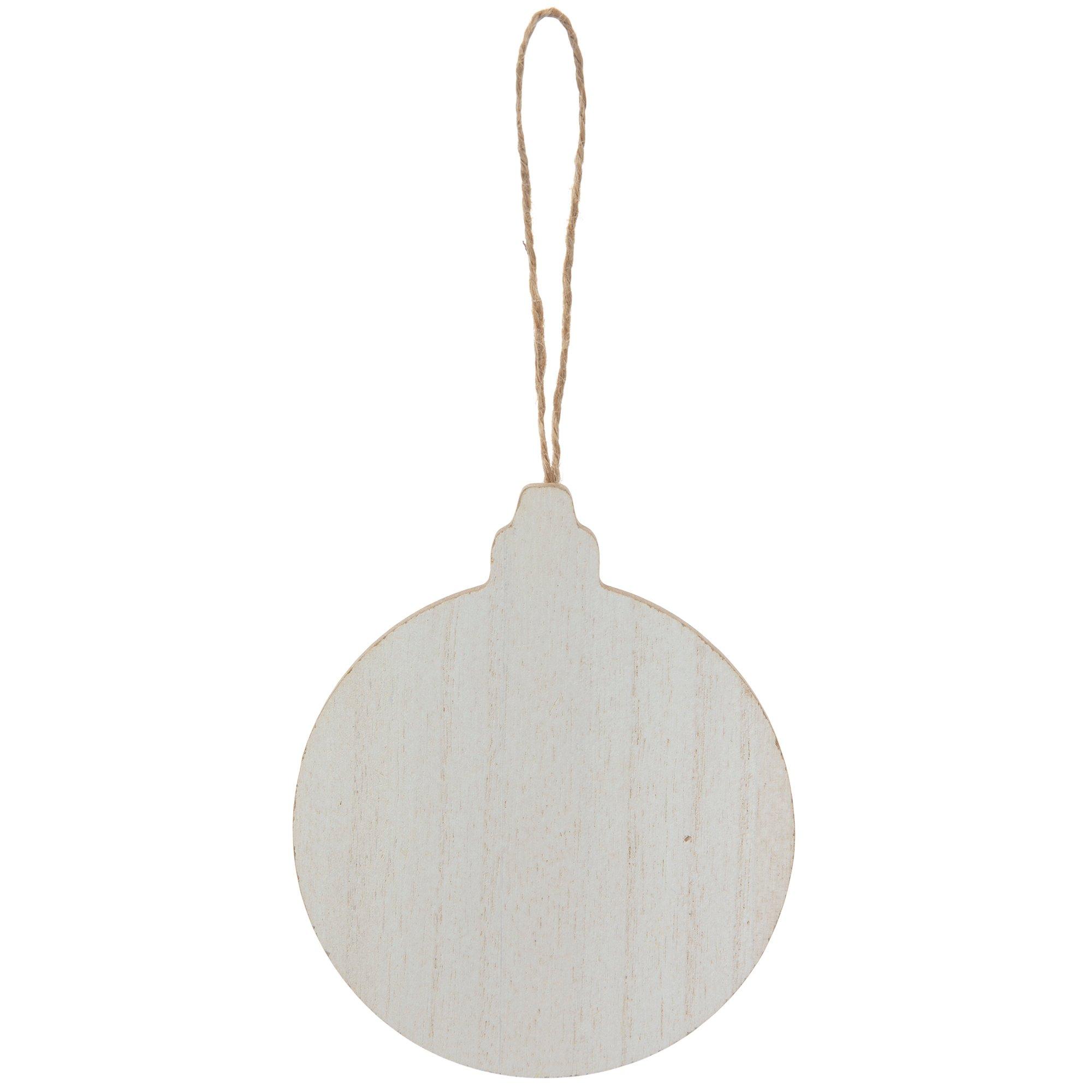 Whitewash Round Ornaments view 1