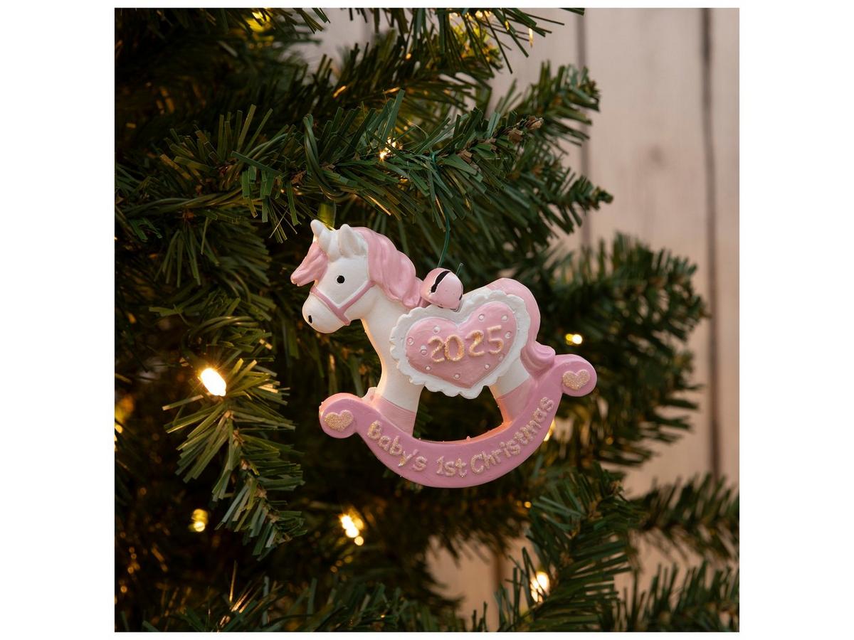 2025 Baby's First Christmas Rocking Horse Ornament Hobby Lobby