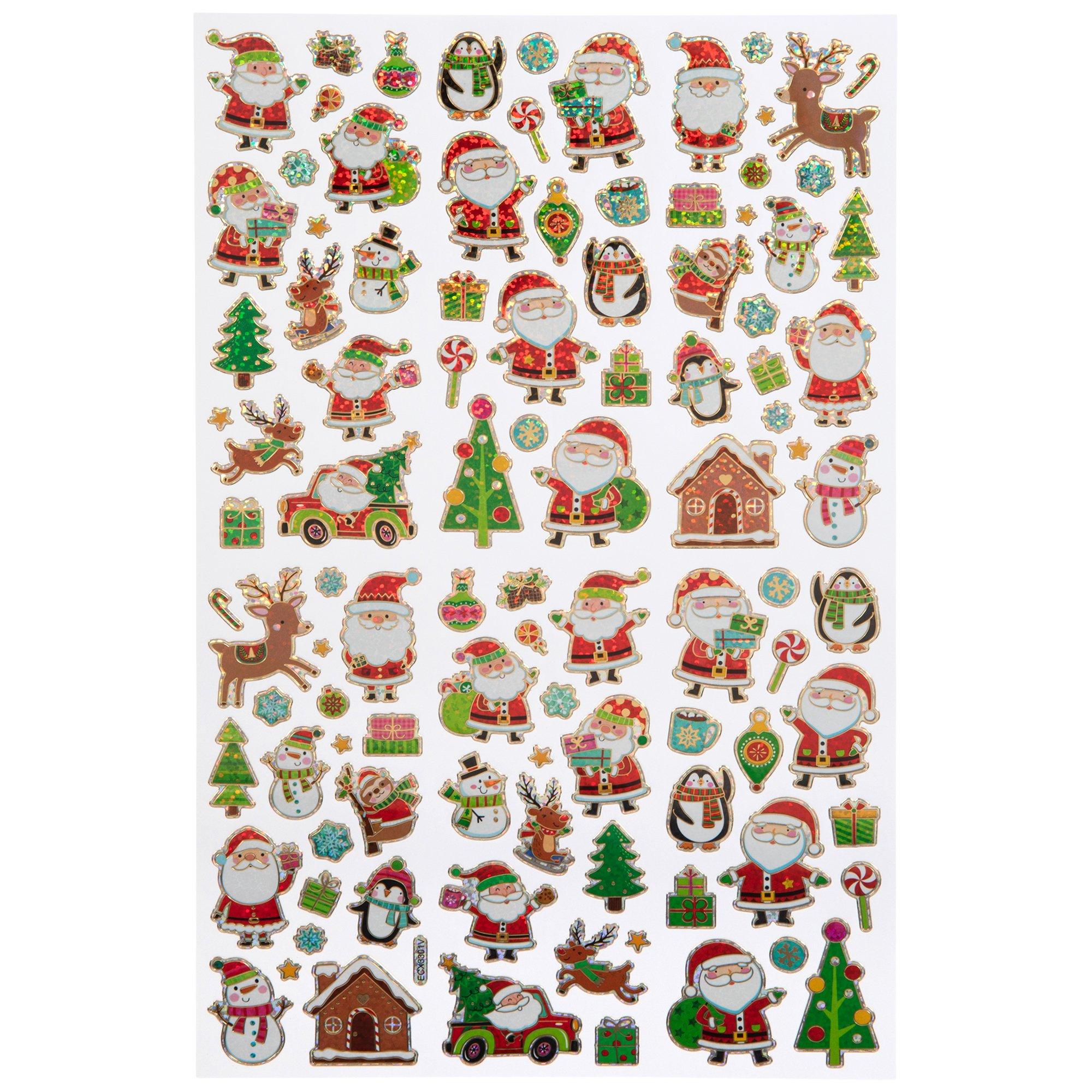 Santa & Friends Holographic Stickers view 1