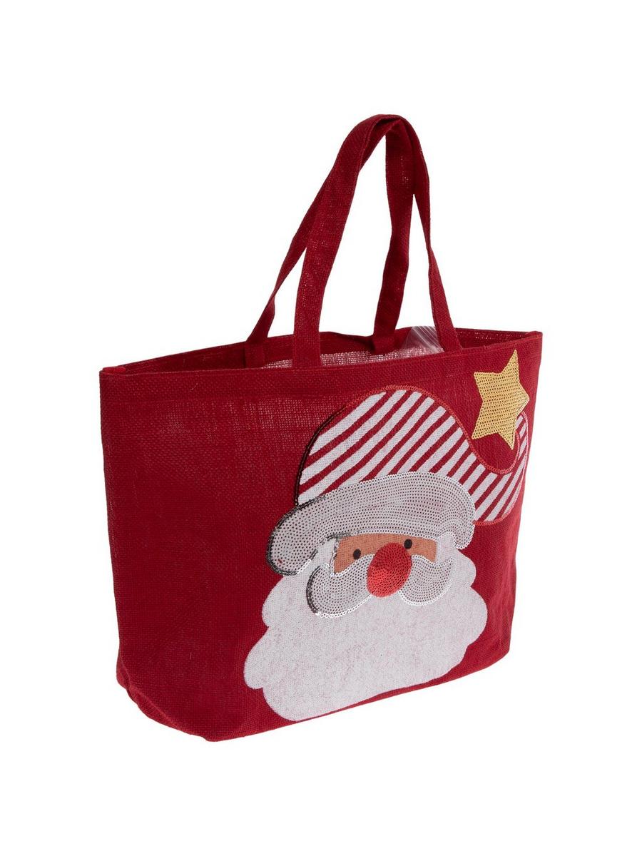 Sequin Santa Jute Tote Bag | Hobby Lobby | 5563168