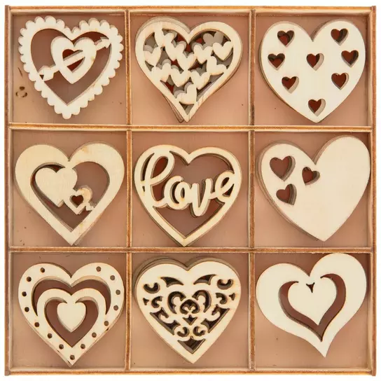 Love Heart Wooden Photo Clip Office Supplies Craft Clips DIY