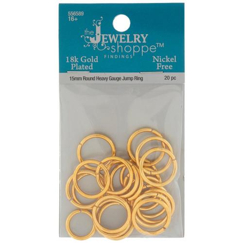 18K Gold Plated Heavy Gauge Jump Rings