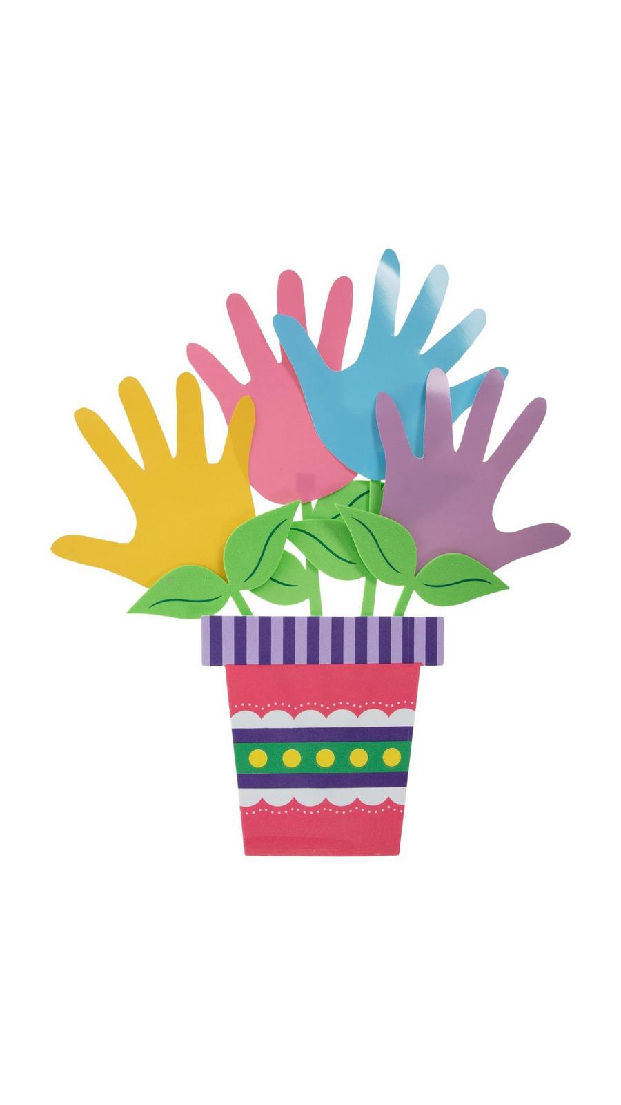 Handprint Flower Pot Foam Craft Kit | Hobby Lobby | 5577101