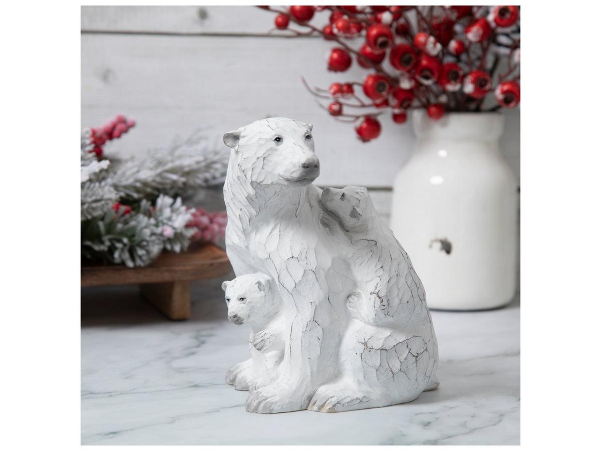 Carved Polar Bear & Cubs Figurine | Hobby Lobby | 5581988