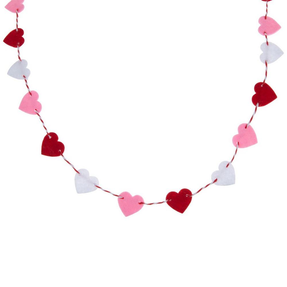 Red, Pink & White Hearts Felt Banner | Hobby Lobby | 5582457