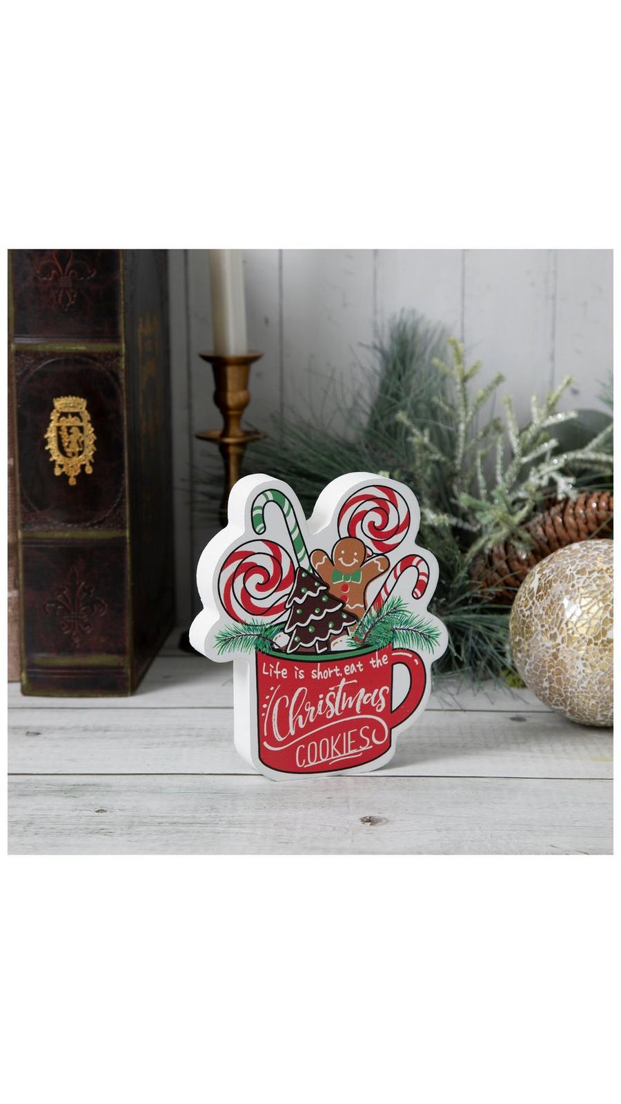 Gingerbread & Candy Mug Wood Decor | Hobby Lobby | 5584263