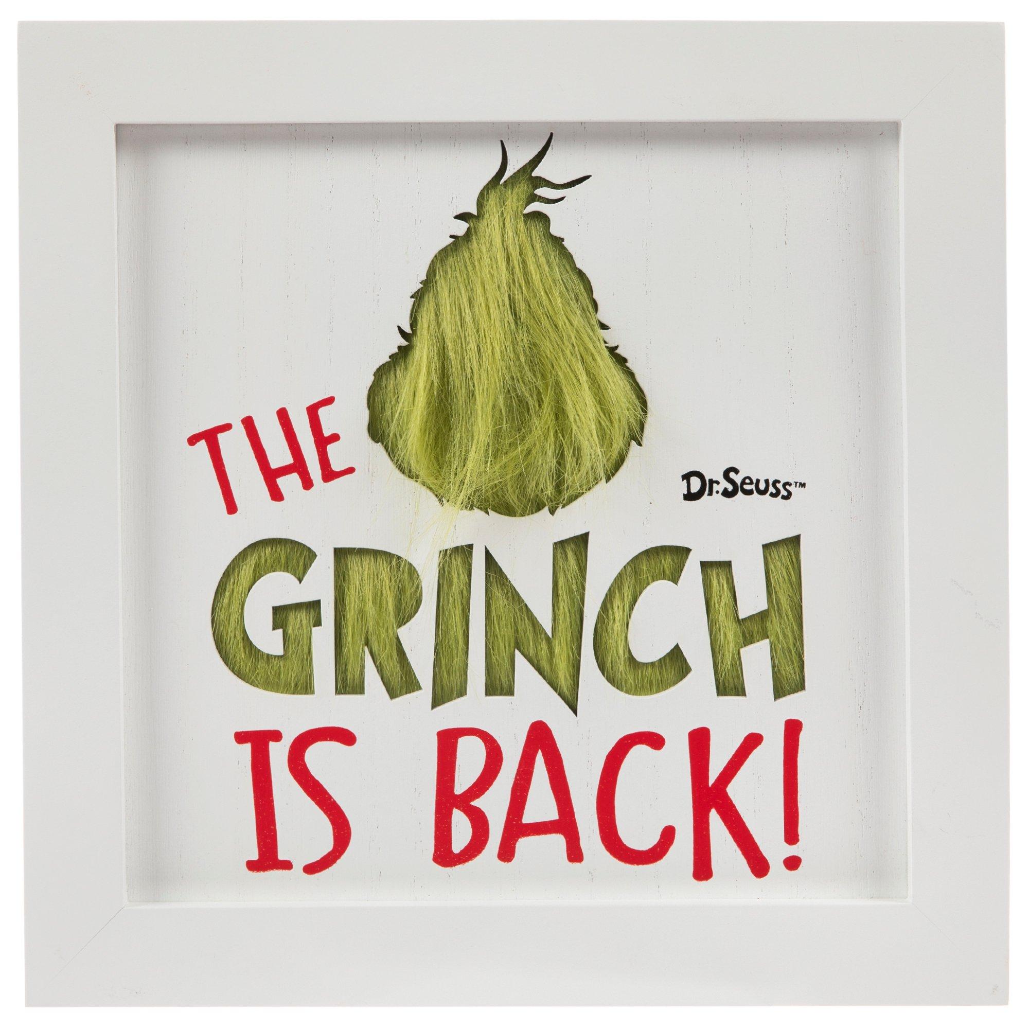 The Grinch Is Back Wood Wall Decor