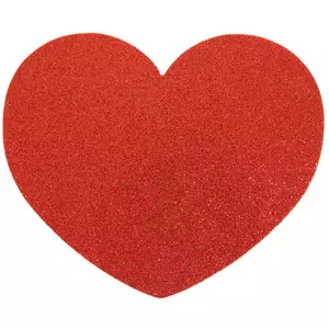 Red Glitter Heart Cutouts