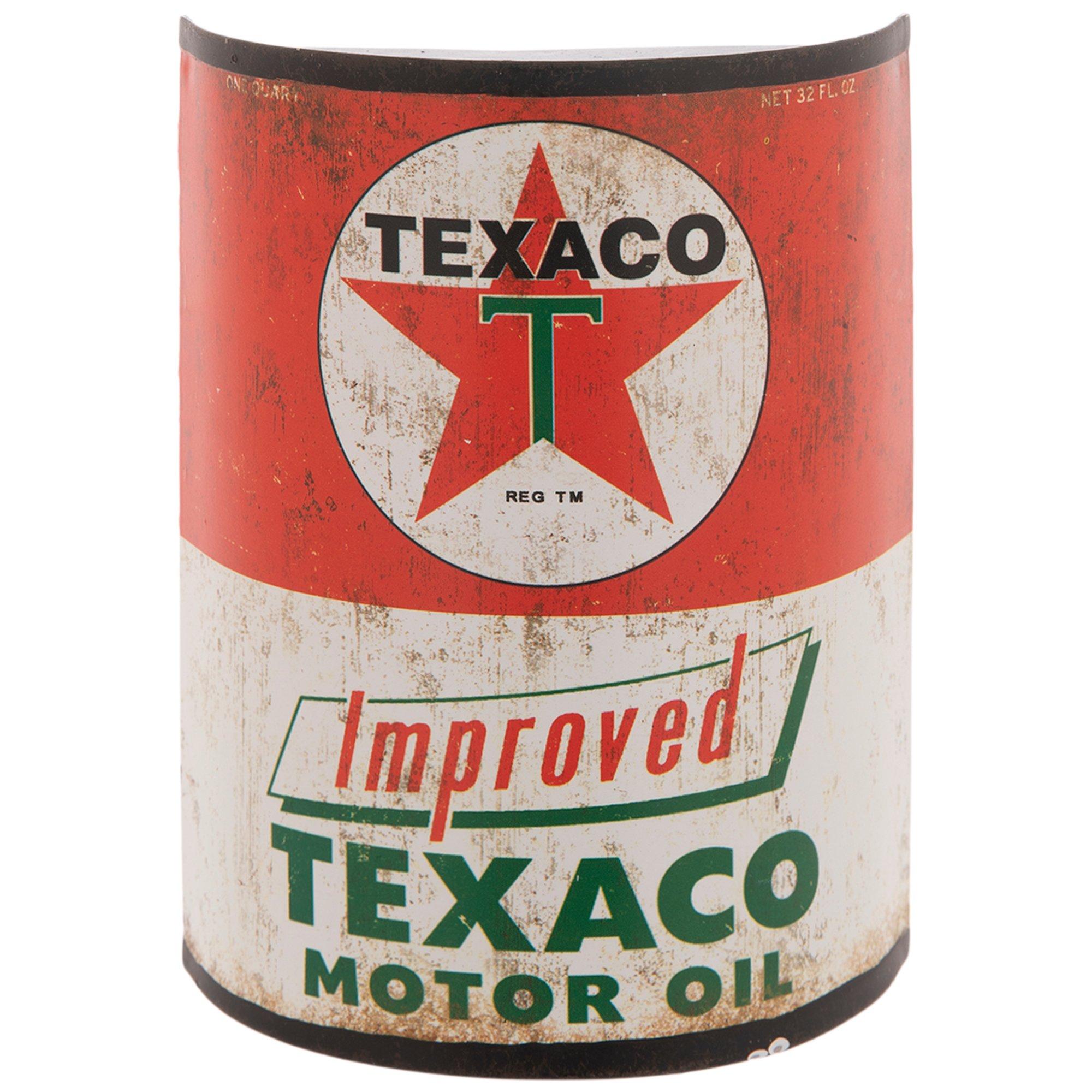 Texaco Half Oil Can Metal Wall Decor