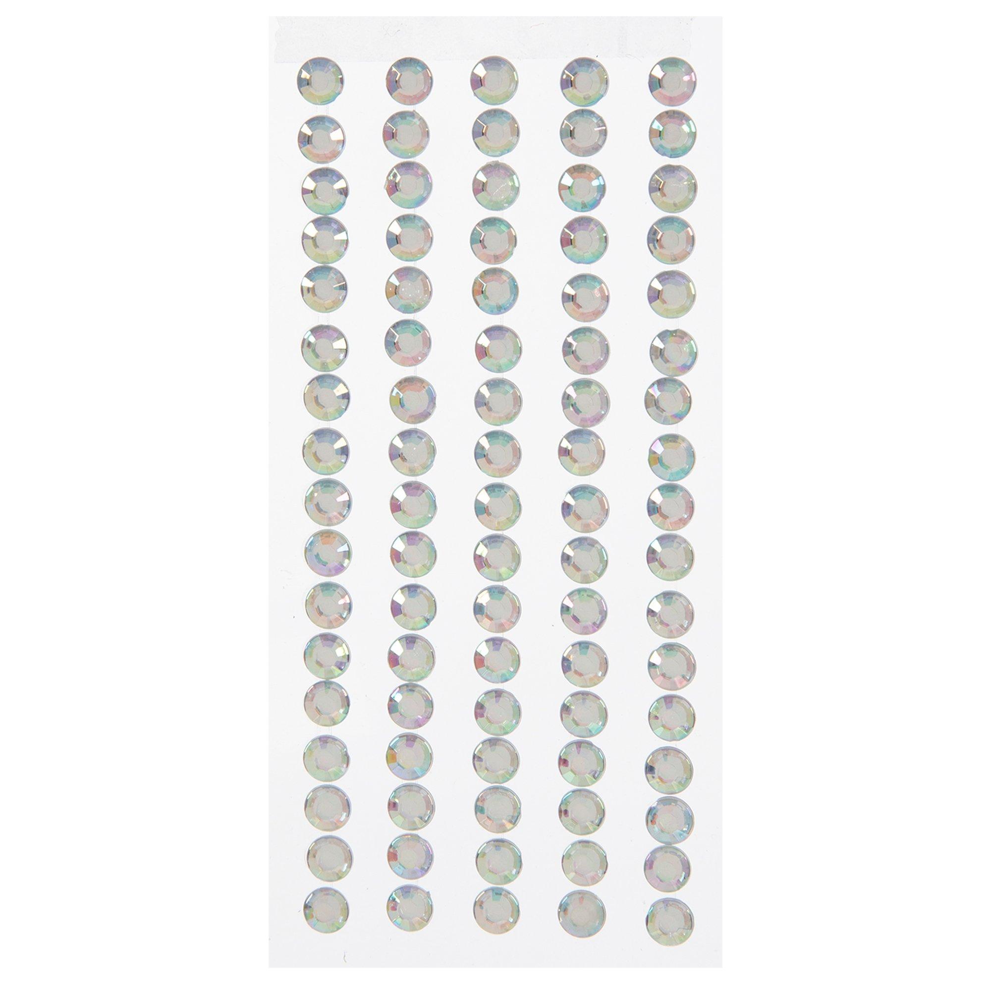 AB Silver Round Rhinestone Border Stickers Hobby Lobby 561175
