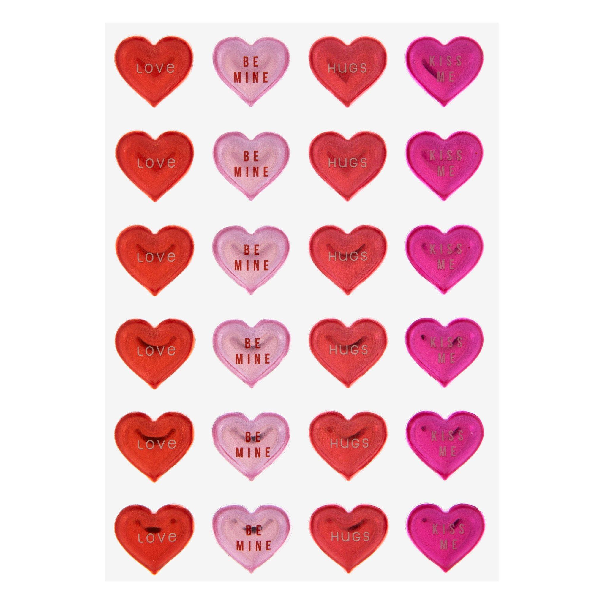 Conversation Hearts Metallic Puffy Stickers Hobby Lobby 5617352