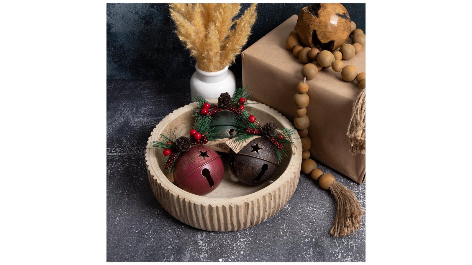 Ding Jingle Bells【激レア】願いの瓶シリーズ｜在庫1点のみ Pine & Berry Jingle Bell Ornament Set | Hobby Lobby | 5623426