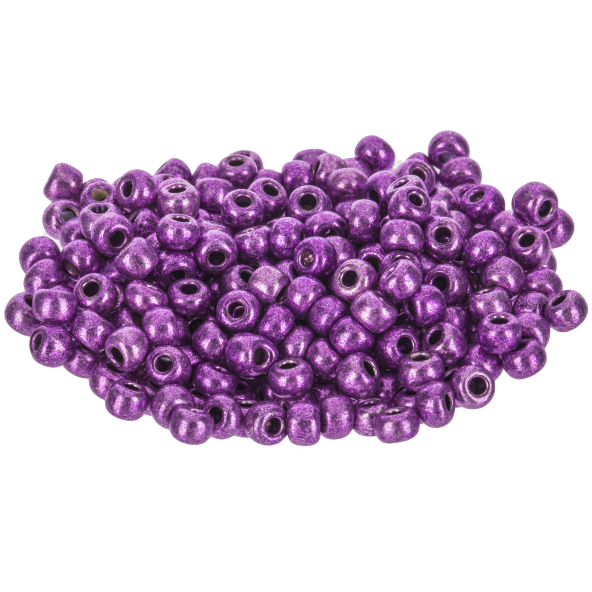 Neutral & Metallic Round Glass Seed Beads - 6/0, Hobby Lobby