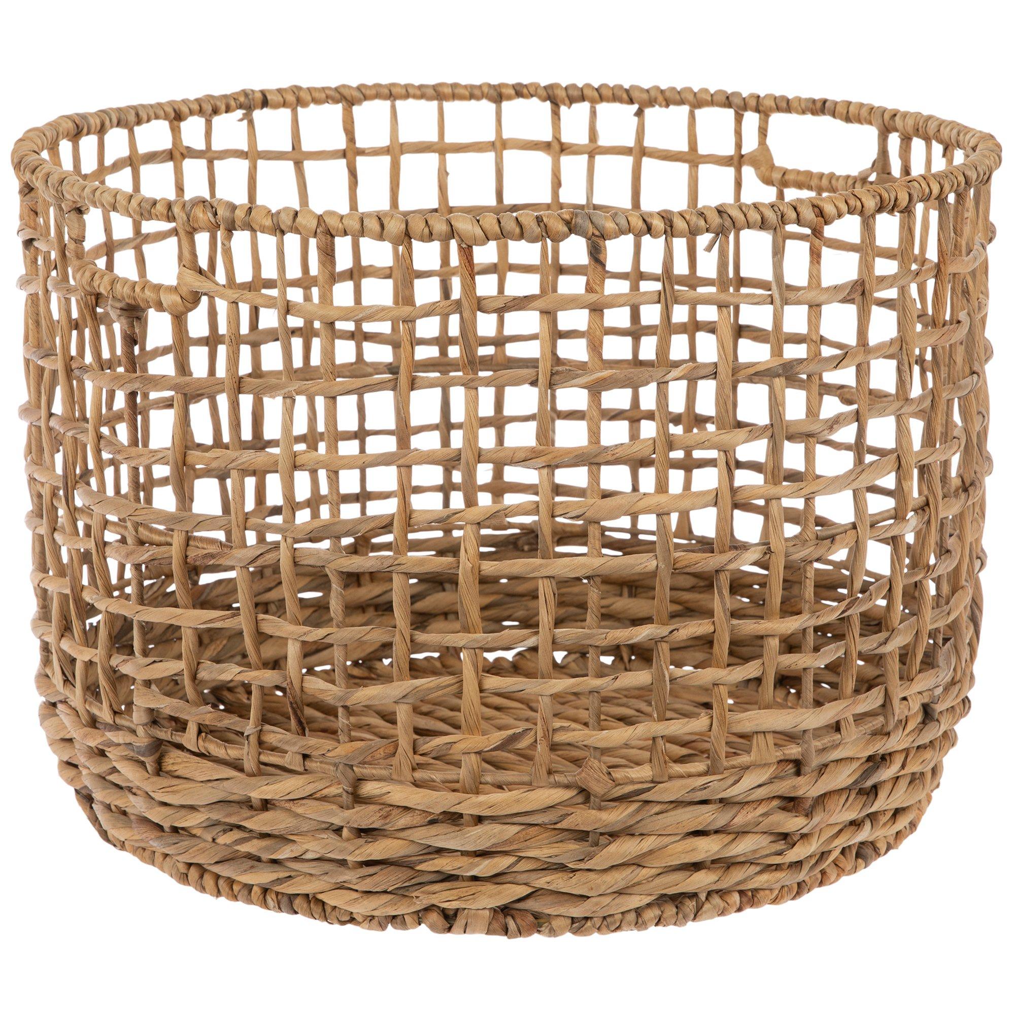 DoubleWeave Round Water Hyacinth Basket Hobby Lobby 5639364