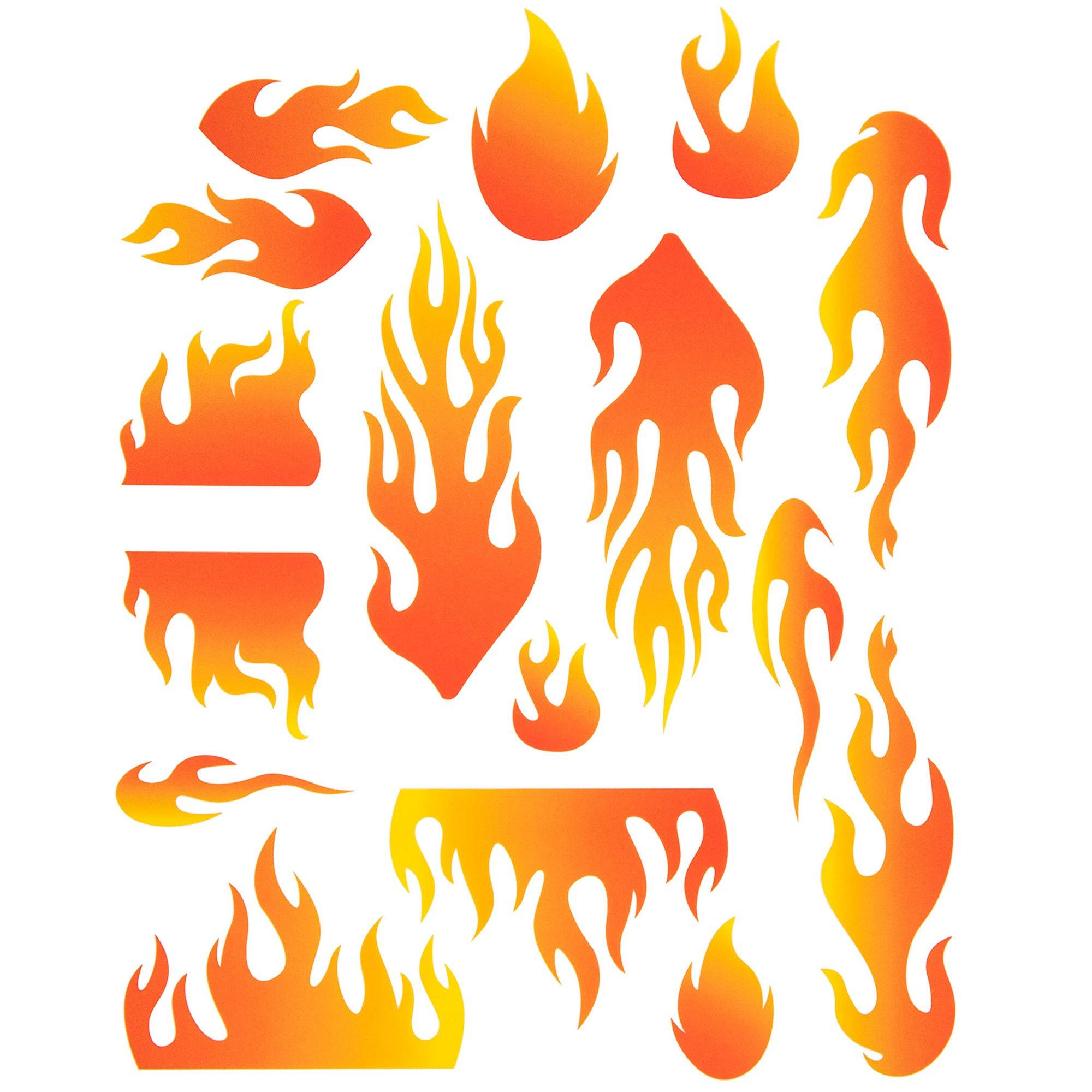 Pinewood Derby Car Decals - Flames