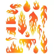 Blazing Flames Dry Transfer Decals