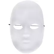 White Male Full Face Mask - Small