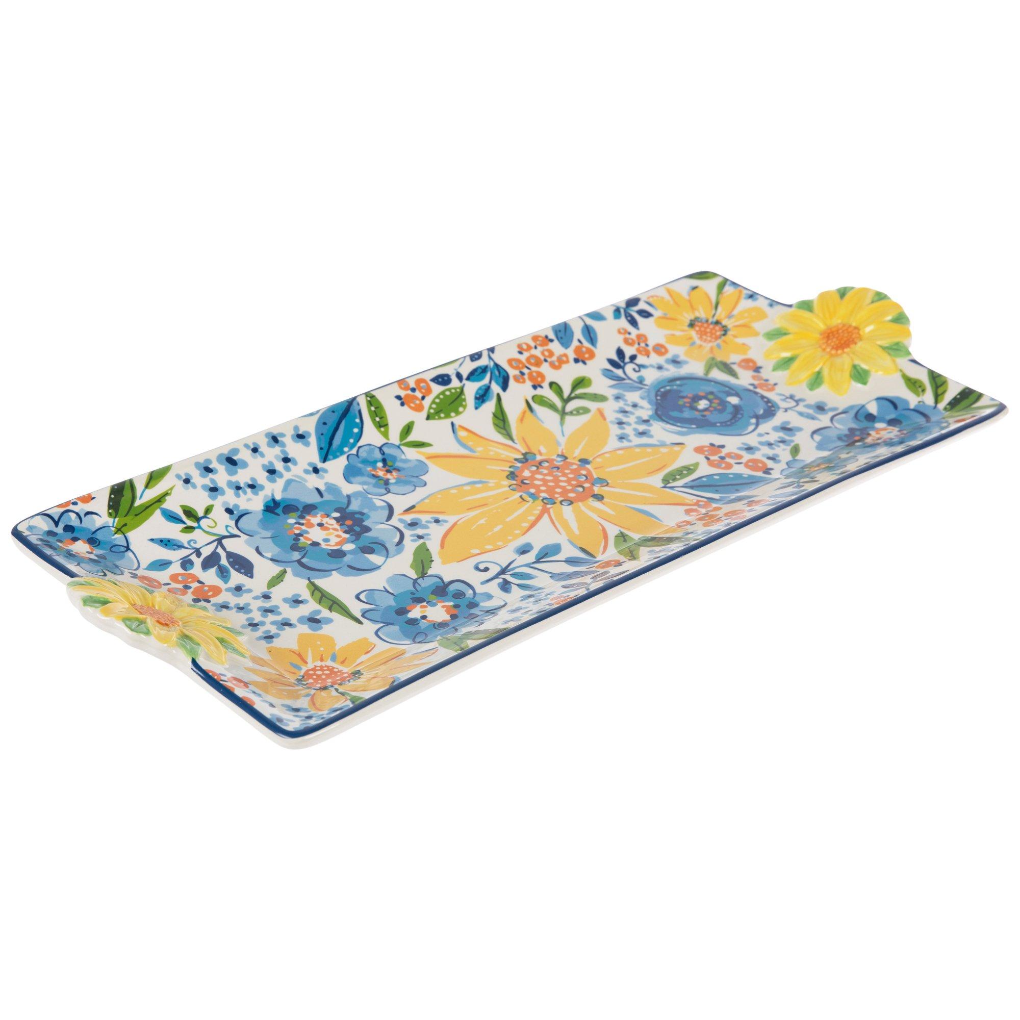 Floral Rectangle Platter Hobby Lobby 5652839