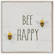 Bee Happy Wood Decor