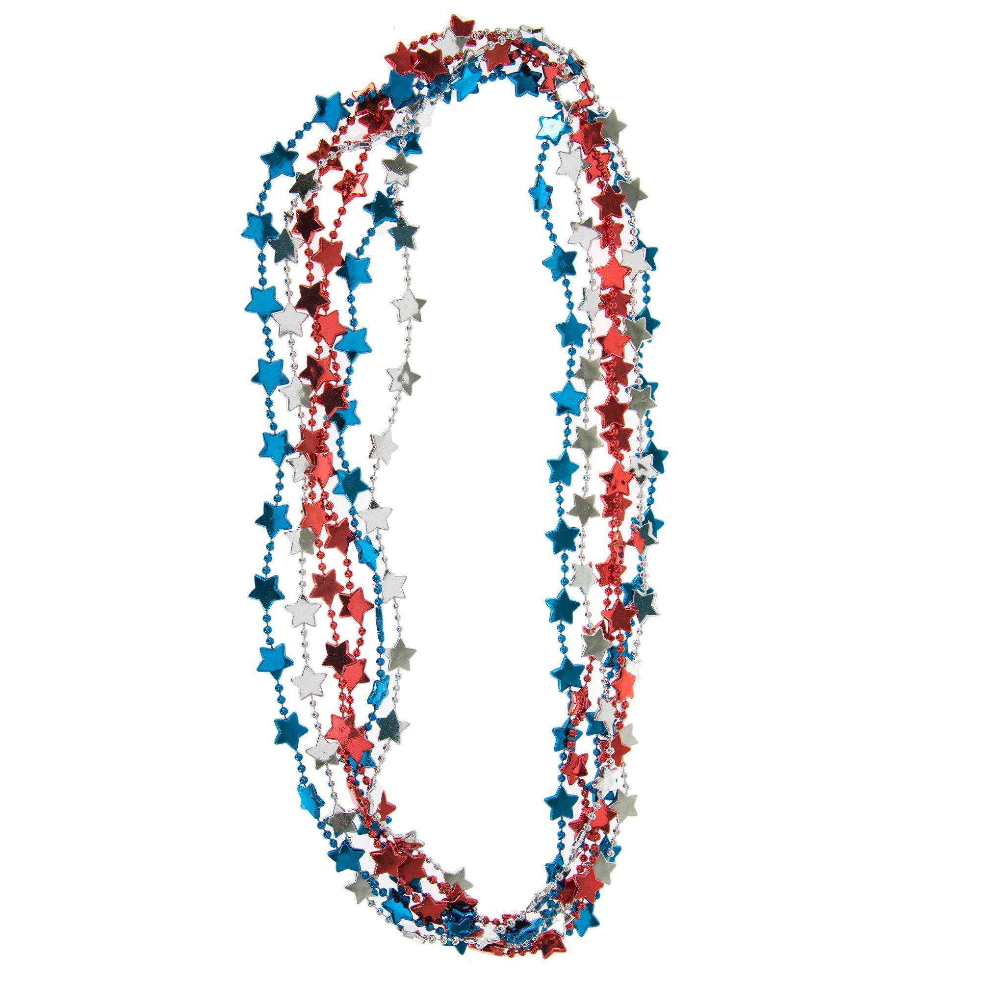 Red, Silver & Blue Star Beaded Necklaces | Hobby Lobby | 5655428