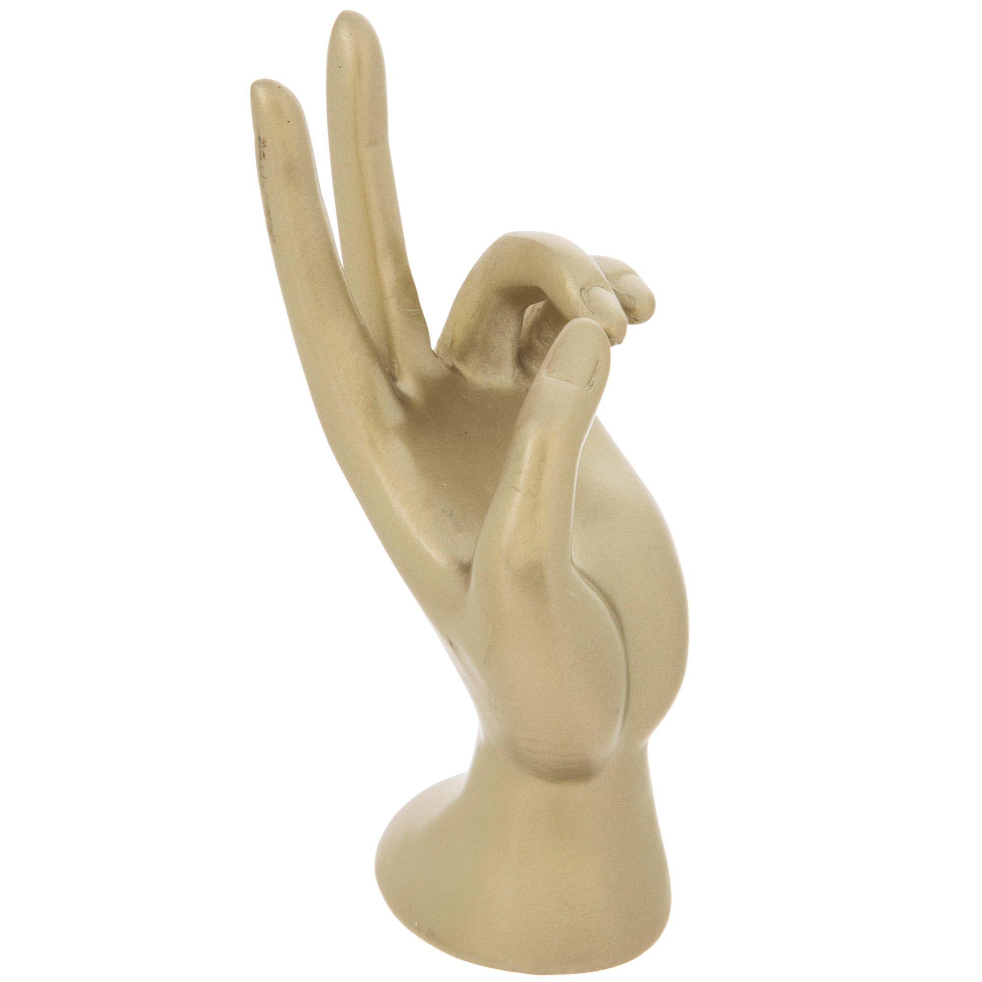 Champagne Peace Sign Hand Jewelry Holder, Hobby Lobby